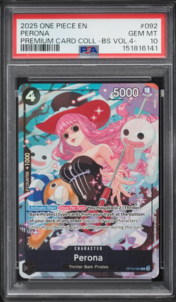 2025 One Piece Premium Best Selection Vol.4 Perona #OP10-092 PSA 10 GEM MINT