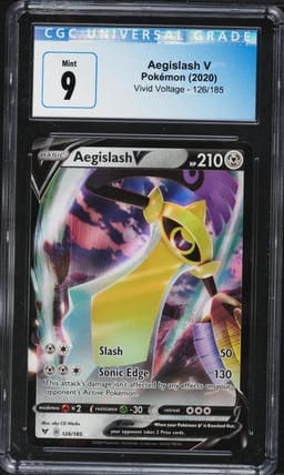 2023 Pokemon Sword & Shield Vivid Voltage Aegislash V #126 CGC 9 MINT