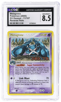 2005 Pokemon Ex Deoxys Reverse Foil Metagross #11 CGC 8.5