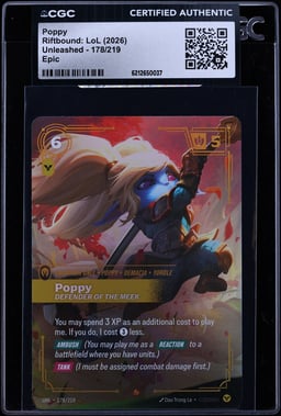 2026 Riftbound: LoL Unleashed Poppy #178 CGC AUTH