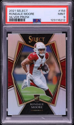 2021 Select Premier Level Silver Prizm Rondale Moore ROOKIE #158 PSA 9 MINT