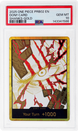 2025 One Piece Premium Booster the Best Vol 2 Shanks Gold Don Card PSA 10