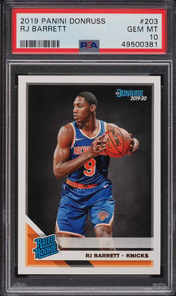 2019 Donruss Basketball RJ Barrett ROOKIE #203 PSA 10 GEM MINT