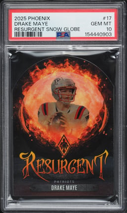 2025 Panini Phoenix Resurgent Snow Globe Drake Maye #17 PSA 10 GEM MINT