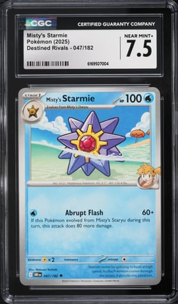 2025 Pokemon Scarlet & Violet Destined Rivals Misty's Starmie #047 CGC 7.5 NRMT+