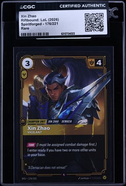 2026 Riftbound League Of Legends LoL Spiritforged Xin Zhao #176 CGC AUTH