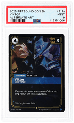 2025 Riftbound: League of Legends Origins Alternate Art Viktor #117a PSA 9