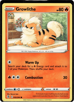 2021 Growlithe #32 Fusion Strike