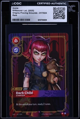 2025 Riftbound League Of Legends LoL Origins Proving Grounds Annie #17 CGC AUTH