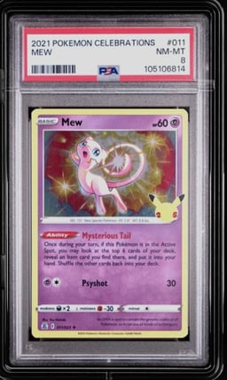 2021 POKEMON CELEBRATIONS #011 MEW PSA 8
