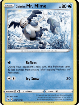 2020 Galarian Mr. Mime #35 Darkness Ablaze
