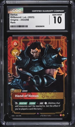 2025 Riftbound League Of Legends LoL Origins Darius #253 CGC 10 GEM MINT