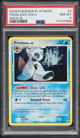 2009 Pokemon Platinum Arceus Holo Froslass #2 PSA 8 NM-MT