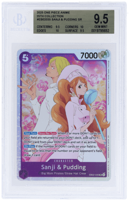 2025 One Piece Extra Booster Anime 25th Collection Charlotte Pudding/Sanji #EB02-035 BGS 9.5