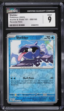 2023 Pokemon Scarlet & Violet 151 Reverse Holo Shellder #90 CGC 9 MINT