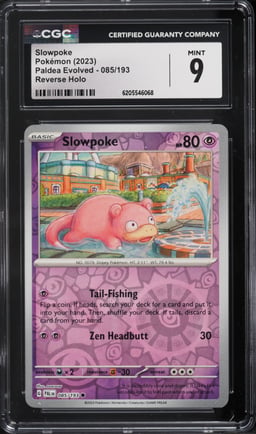 2023 Pokemon SV Paldea Evolved Reverse Holo Slowpoke #85 CGC 9 MINT