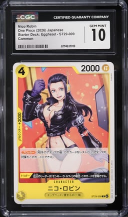 2026 One Piece Japanese Starter Deck: Egghead Nico Robin #ST29-009 CGC 10 GEM MINT