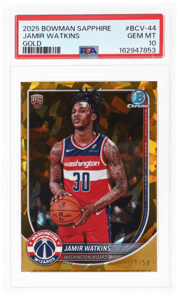2025 Bowman Sapphire Edition Gold Jamir Watkins #BCV44 21/50 PSA 10