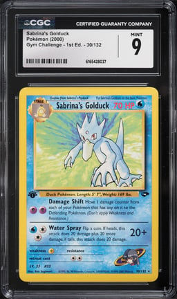 2000 Pokemon Gym Challenge 1st Edition Sabrina's Golduck #30 CGC 9 MINT