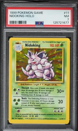 1999 Pokemon Base Set Holo Nidoking #11 PSA 7 NRMT