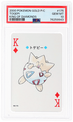 2000 Pokemon Gold Version Playing Cards King of Diamonds Togepi #175 PSA 10