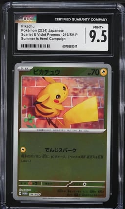 2024 Pokemon Japanese SV Promo Summer Is Here! Pikachu #216 CGC 9.5 MINT+