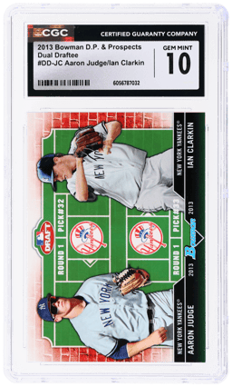 2013 Bowman Draft Picks and Prospects Dual Draftee Aaron Judge/Ian Clarkin #DDJC CGC 10