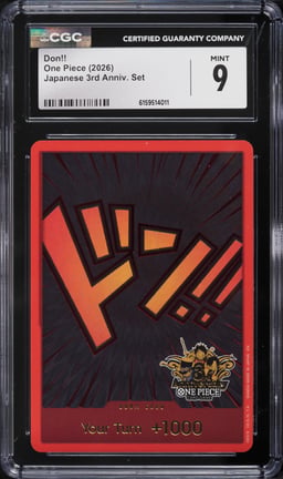 2026 One Piece Japanese 3rd Anniversary Don!! CGC 9 MINT