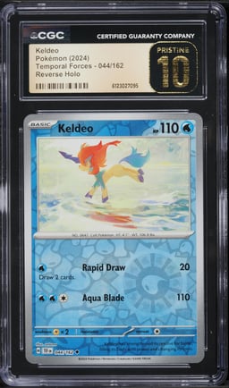 2024 Pokemon Temporal Forces Reverse Holo Keldeo #044 CGC 10 PRISTINE