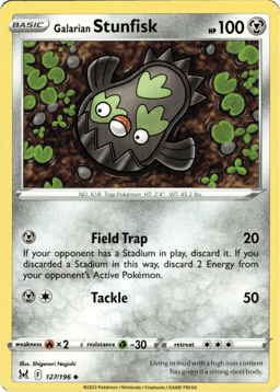 2022 Galarian Stunfisk #127 Lost Origin