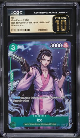 2024 One Piece Bandai Games Fest '23-'24 Izo #OP01-033 CGC 10 PRISTINE