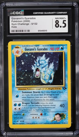 2000 Pokemon Gym Challenge Holo Giovanni's Gyarados #5 CGC 8.5 NM-MT+