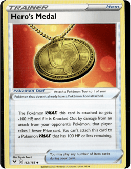 2020 Hero's Medal #152 Vivid Voltage