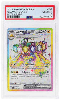 2024 Pokemon Scarlet and Violet Stellar Crown Ultra Rare Galvantula Ex #159 PSA 10