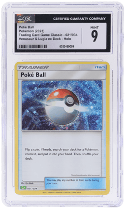 2023 Pokemon Trading Card Game Classic Venusaur and Lugia Ex Deck Holo Poké Ball #21 CGC 9