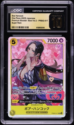 2025 One Piece Japanese Premium Booster Best Vol.2 SR Boa Hancock #PRB02-017 CGC 10 PRISTINE