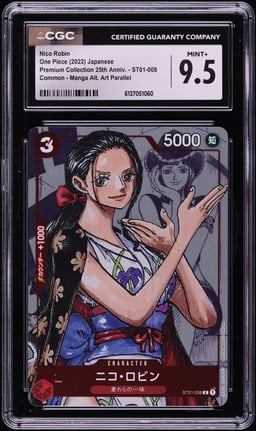 2022 One Piece Japanese Premium 25th Anniversary Manga Art Nico Robin #ST01-008 CGC 9.5 MINT+