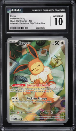 2025 Pokemon Scarlet & Violet Promo Prismatic Evolutions ETB Full Art Eevee #173 CGC 10 GEM