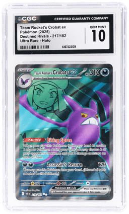 2025 Pokemon Scarlet and Violet Destined Rivals Ultra Rare Team Rocket's Crobat Ex #217 CGC 10
