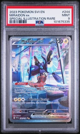 2023 POKEMON SVI EN-SCARLET & VIOLET SPECIAL ILLUSTRATION RARE MIRAIDON EX PSA 9