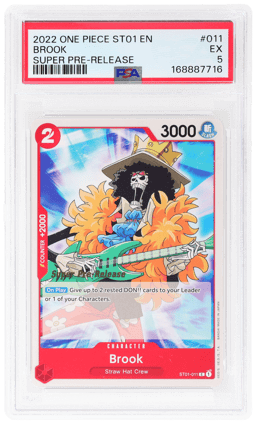 2022 One Piece Starter Deck Straw Hat Crew Super Pre Release Brook #ST01011 PSA 5