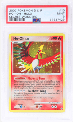 2007 Pokemon Diamond and Pearl Secret Wonders Holo Ho Oh #10 PSA 9