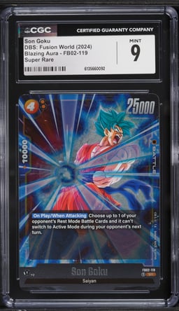 2024 Dragon Ball Super Fusion World Blazing Aura Gold Son Goku SR #FB02-119 CGC 9 MINT