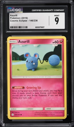 2019 Pokemon Sun & Moon Cosmic Eclipse Azurill #146 CGC 9 MINT