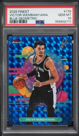 2025 Finest Blue Geometric Victor Wembanyama /50 #179 PSA 10 GEM MINT