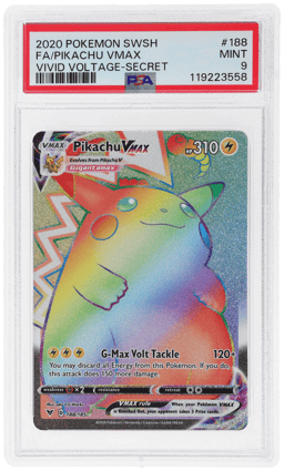 2020 Pokemon Sword and Shield Vivid Voltage Secret Rare Pikachu Vmax #188 PSA 9