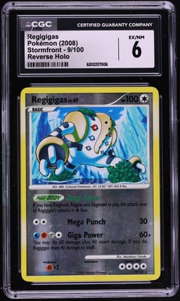 2008 Pokemon Diamond & Pearl Stormfront Reverse Holo Regigigas #9 CGC 6 EXMT