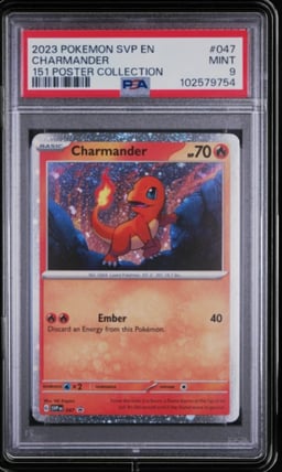 2023 POKEMON SVP EN-SV BLACK STAR PROMO 151 POSTER COLLECTION CHARMANDER PSA 9