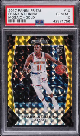 2017 Panini Prizm Mosaic Gold Frank Ntilikina ROOKIE /10 #51 PSA 10 GEM MINT