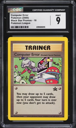 2000 Pokemon League Black Star Promo Computer Error #16 CGC 9 MINT